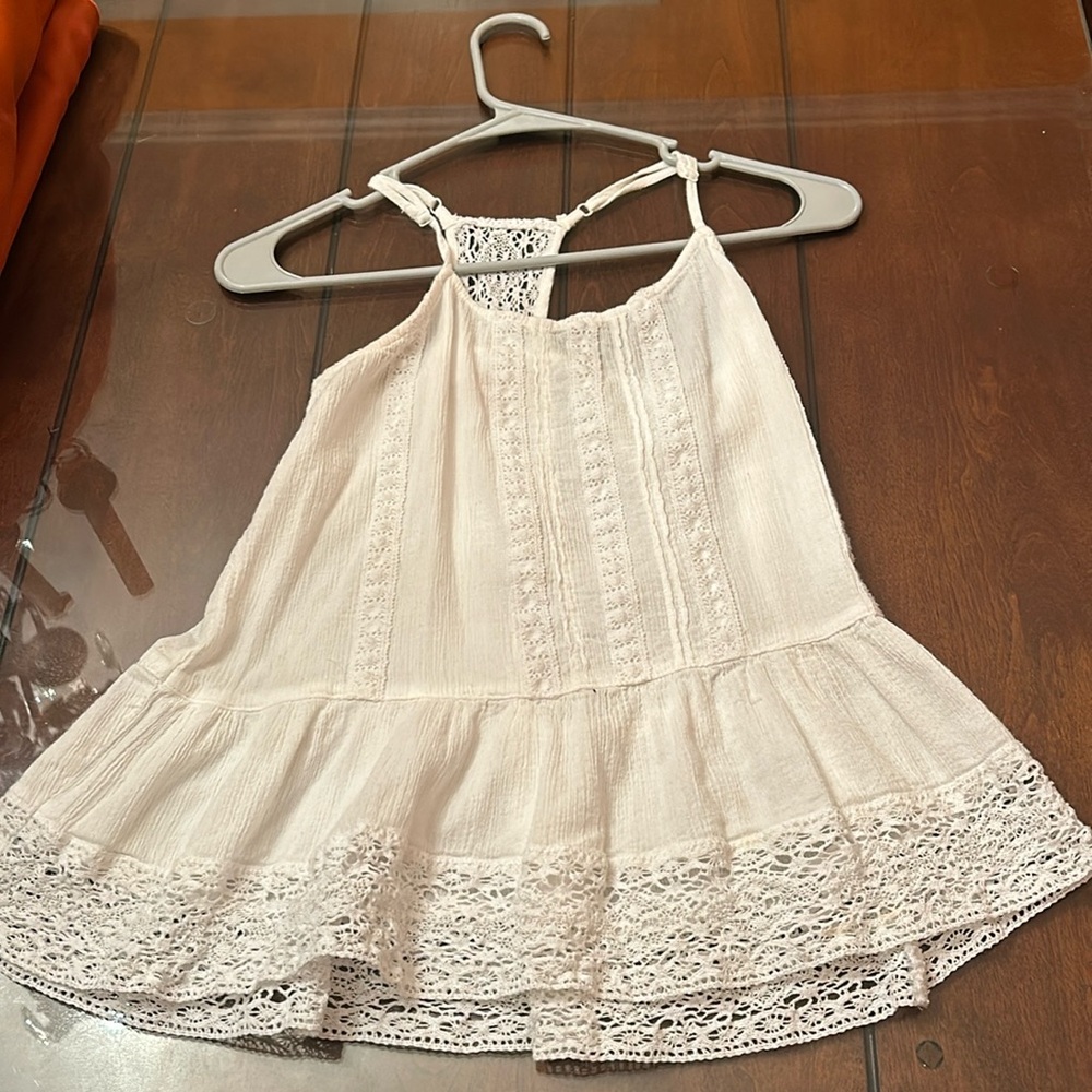 White tank top lace nice pretty good condition